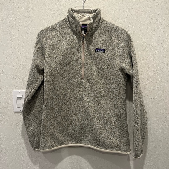 PATAGONIA Better Sweater 1/4 Zip Fleece Pullover NWT in Birch White Medium - Picture 4 of 9